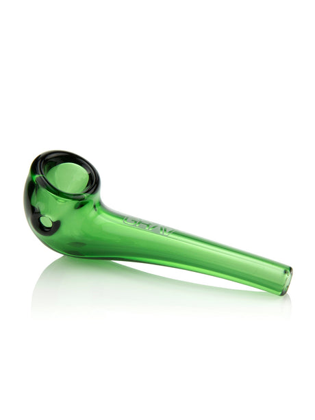 GRAV Mini Mariner Sherlock hand pipe in green, compact design, 3" size, side view on white background