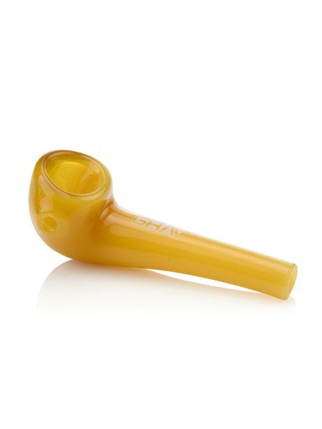 GRAV Mini Mariner Sherlock hand pipe in amber, compact design, 3" height, side view