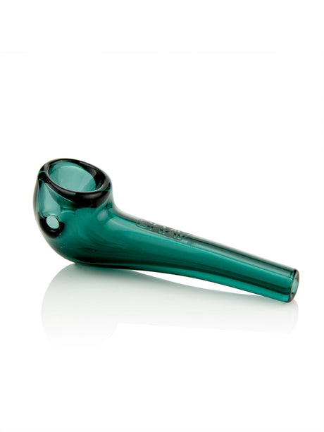 GRAV Mini Mariner Sherlock hand pipe in Lake Green, compact design, side view on white background