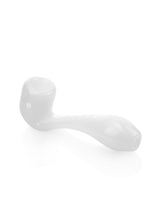 GRAV Mini Sherlock Hand Pipe in White - Compact 4" Borosilicate Glass with Deep Bowl