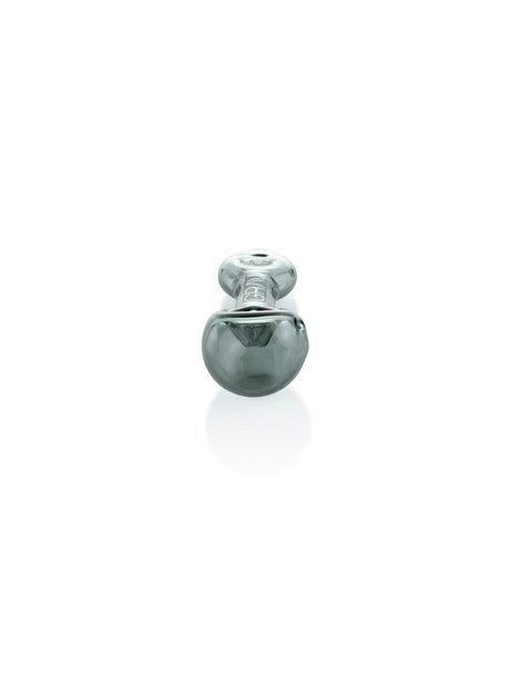 GRAV Mini Spoon Pipe in Amber, Compact Borosilicate Glass, Front View on White Background