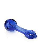 GRAV Mini Spoon in Blue - Compact Borosilicate Glass Hand Pipe with Deep Bowl