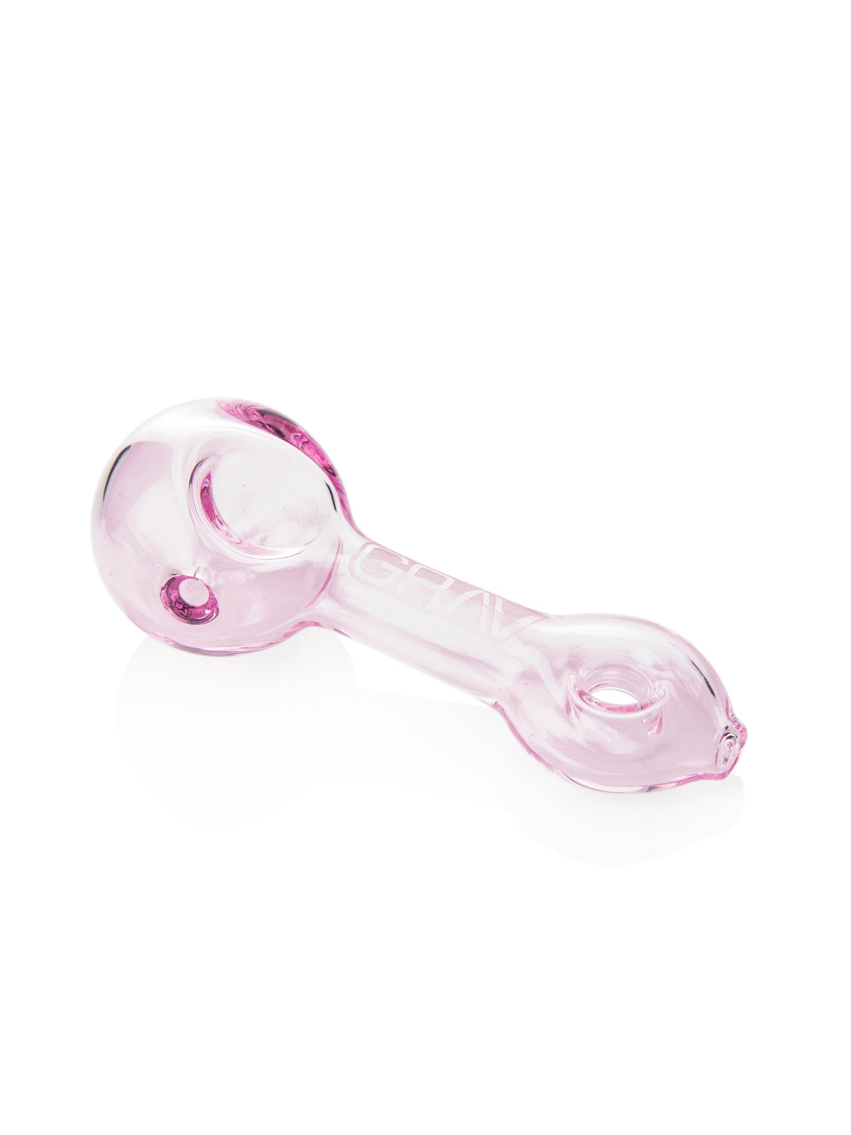 GRAV Mini Spoon Hand Pipe in Pink - Compact 3" Borosilicate Glass with Deep Bowl