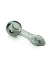 GRAV Mini Spoon Pipe in Smoke Color, Compact Borosilicate Glass, Angled Side View