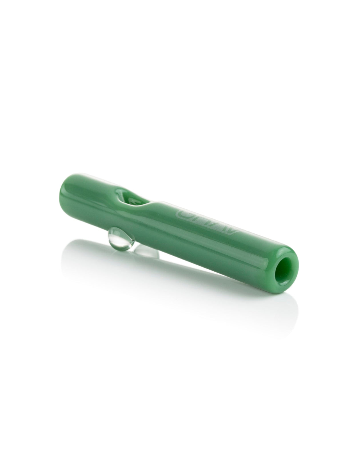GRAV Mini Steamroller 5'' in Green - Compact Borosilicate Glass Hand Pipe Side View