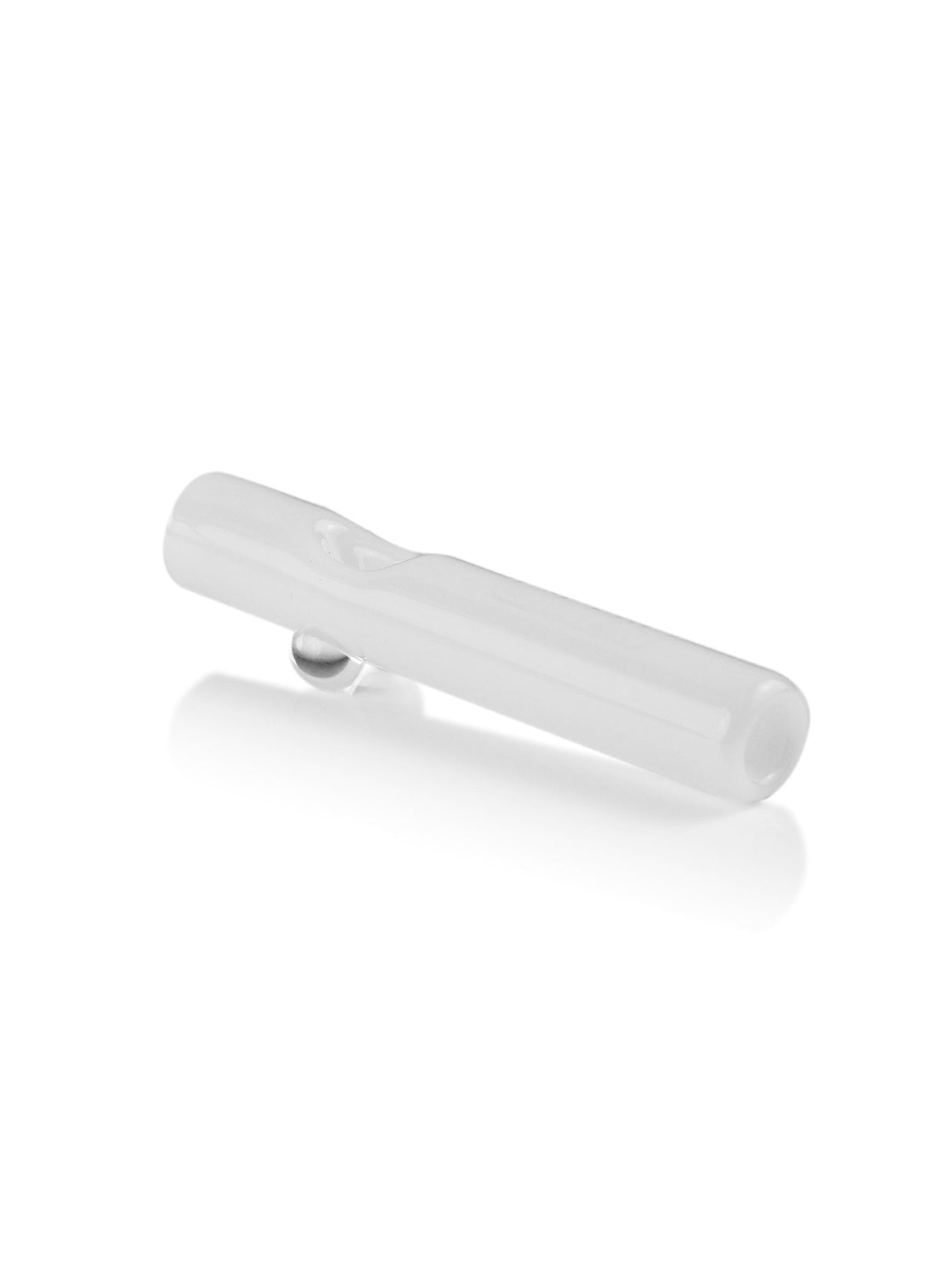 GRAV Mini Steamroller 5" in White - Borosilicate Glass Hand Pipe with Side View
