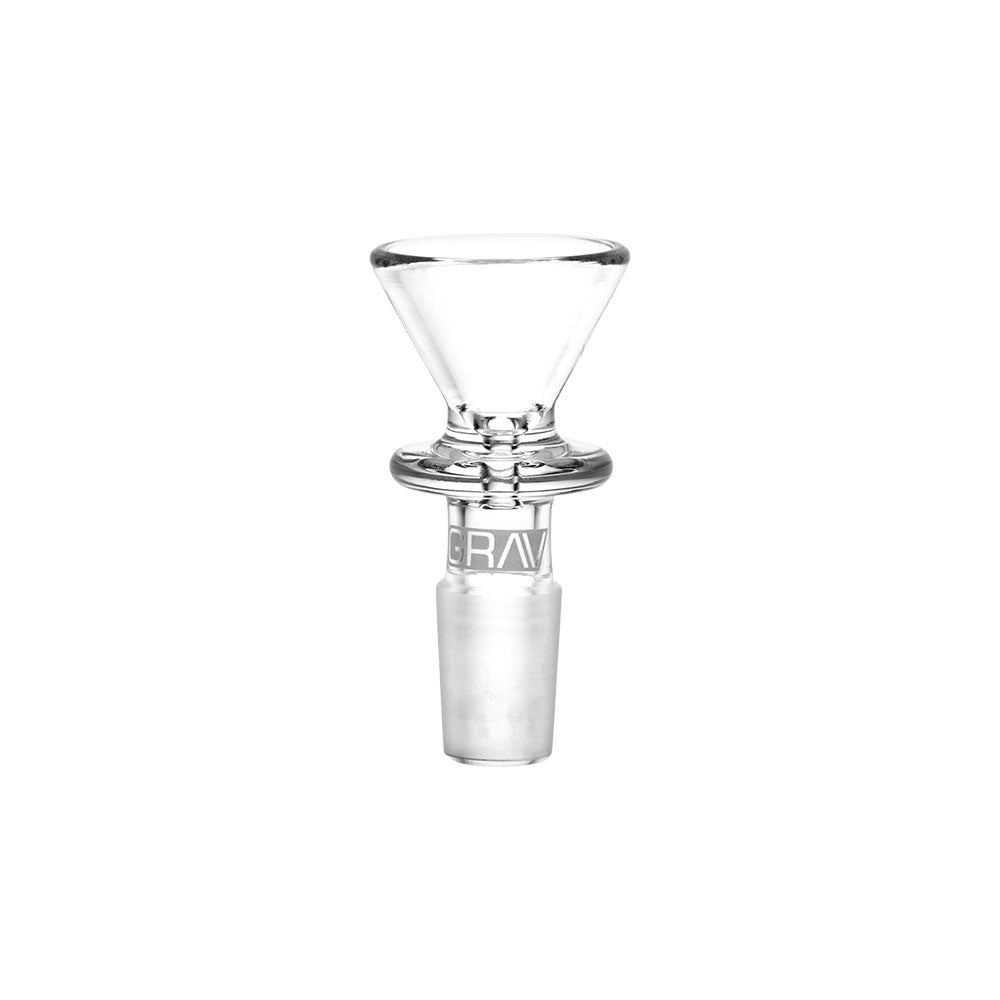 GRAV 14mm Clear Borosilicate Glass Bowl Front View for Bongs