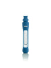 GRAV Octotaster with Silicone Skin in Blue, 12mm Borosilicate Glass, Front View on White Background