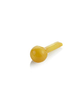 GRAV Pinch Spoon Hand Pipe in Amber - Compact 3.25" Borosilicate Glass, Side View