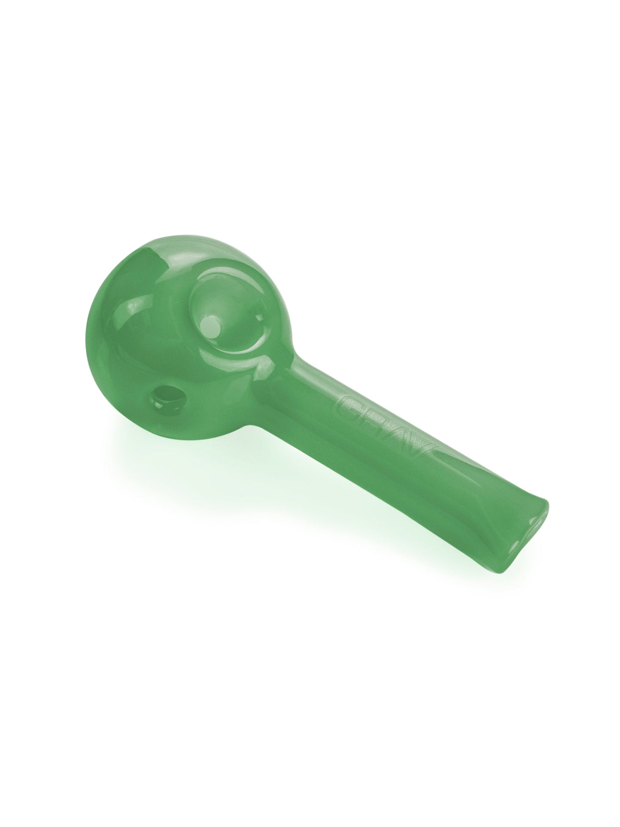 GRAV Pinch Spoon Hand Pipe in Teal - Compact Borosilicate Glass - 3.25" Length