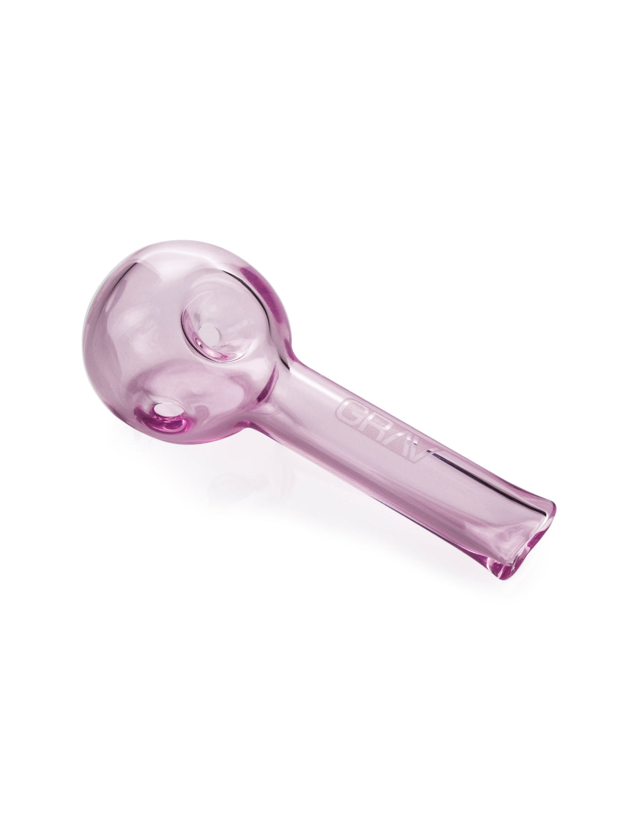 GRAV Pinch Spoon Hand Pipe in Pink - Compact Borosilicate Glass, Easy for Travel, 3.25" Length