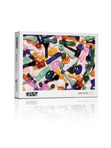 GRAV Puzzle Box Front View Featuring Colorful Glass Smoking Pieces - 1000 Pieces