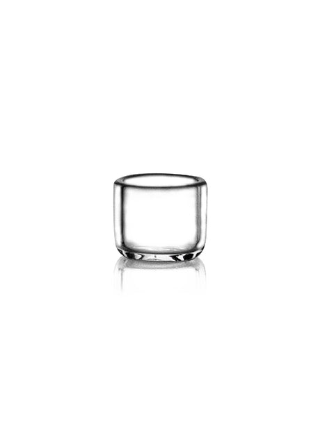 GRAV Quartz Concentrate Bucket Insert, clear, 3-piece set, front view on white background
