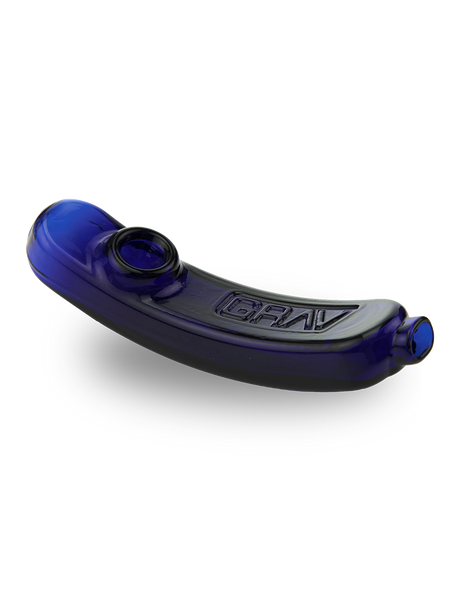 GRAV Rocker Steamroller in Blue - Compact Borosilicate Glass Hand Pipe with Heavy Wall