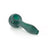 GRAV Sandblasted Spoon Pipe in Lake Green, Compact 4" Design, Heavy Wall Borosilicate Glass