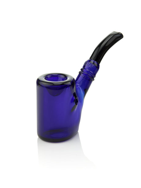 GRAV Sitter Sherlock Pipe in Blue with Deep Bowl - Side View on White Background