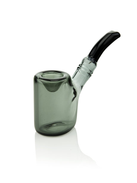 GRAV Sitter Sherlock Pipe in Smoke color, 5" height, 44mm diameter, Borosilicate Glass, side view