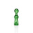 GRAV Small Bell Chillum in Green - Front View on Seamless White Background