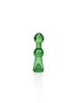 GRAV Small Bell Chillum in Green - Front View on Seamless White Background