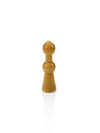 GRAV Small Bell Chillum in Opaque Yellow, Borosilicate Glass, Front View on White Background