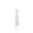 GRAV Small Bell Chillum in White, Compact 3" Hand Pipe, Borosilicate Glass, Front View