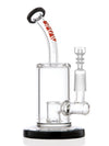 GRAV SPG Umbrella Perc Dab Rig with Black Accents, Titanium Nail, Front View
