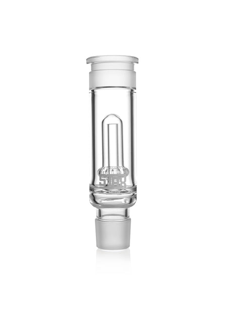 GRAV Stax Circle Perc in clear borosilicate glass, 7" height, with disc percolator, front view on white background