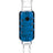 GRAV Stax Glycerin Coil in Blue for Bongs, 7" Height, Beaker Design, Front View on White Background