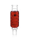 GRAV Stax Glycerin Coil in Red, 7" Borosilicate Glass Bong Part, Front View on White Background