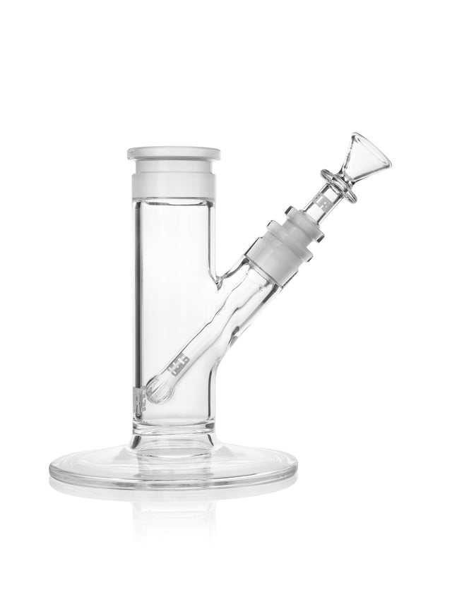 GRAV Stax Straight Base bong part with 45-degree angled joint and slit-diffuser, clear borosilicate glass