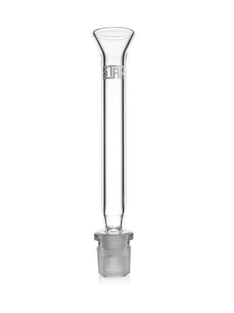GRAV Stax Trumpet Mouthpiece with Adapter in Clear Borosilicate Glass, Front View