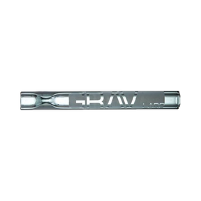 GRAV Taster Pipe in Green, Borosilicate Glass Chillum, Portable 3" One-Hitter, Front View