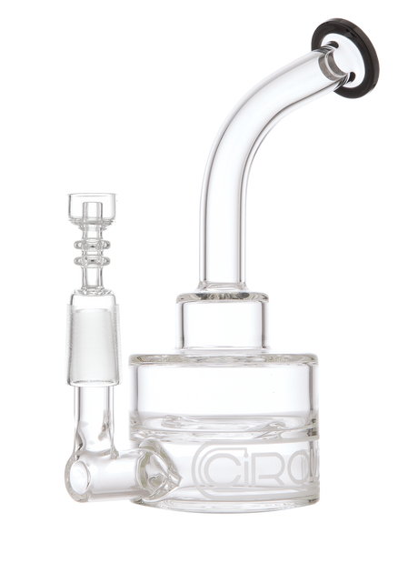 GRAV Two Layer Circuit Rig with Quartz Banger - Clear Borosilicate Glass - Side View