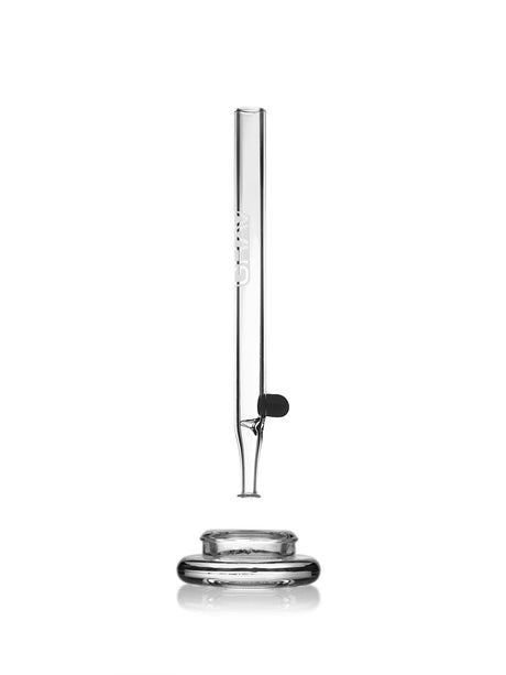 GRAV Vapor Straw & Dish in Black - Front View on White Background for Dabbing Concentrates