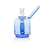 GRAV® Coffee Mug Pocket Bubbler in Blue - Front View with Clear Glass Bowl