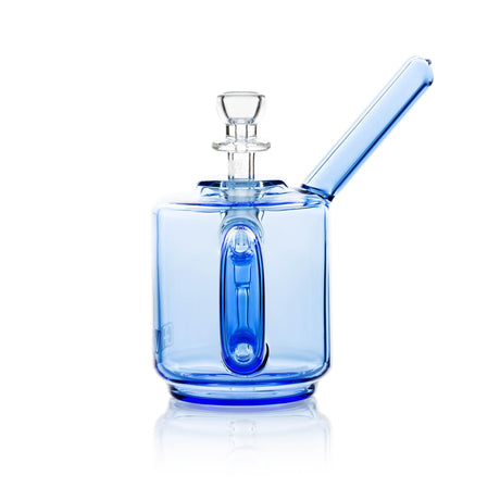 GRAV Coffee Mug Pocket Bubbler in Blue - Angled View with Glass Bowl for Dry Herbs