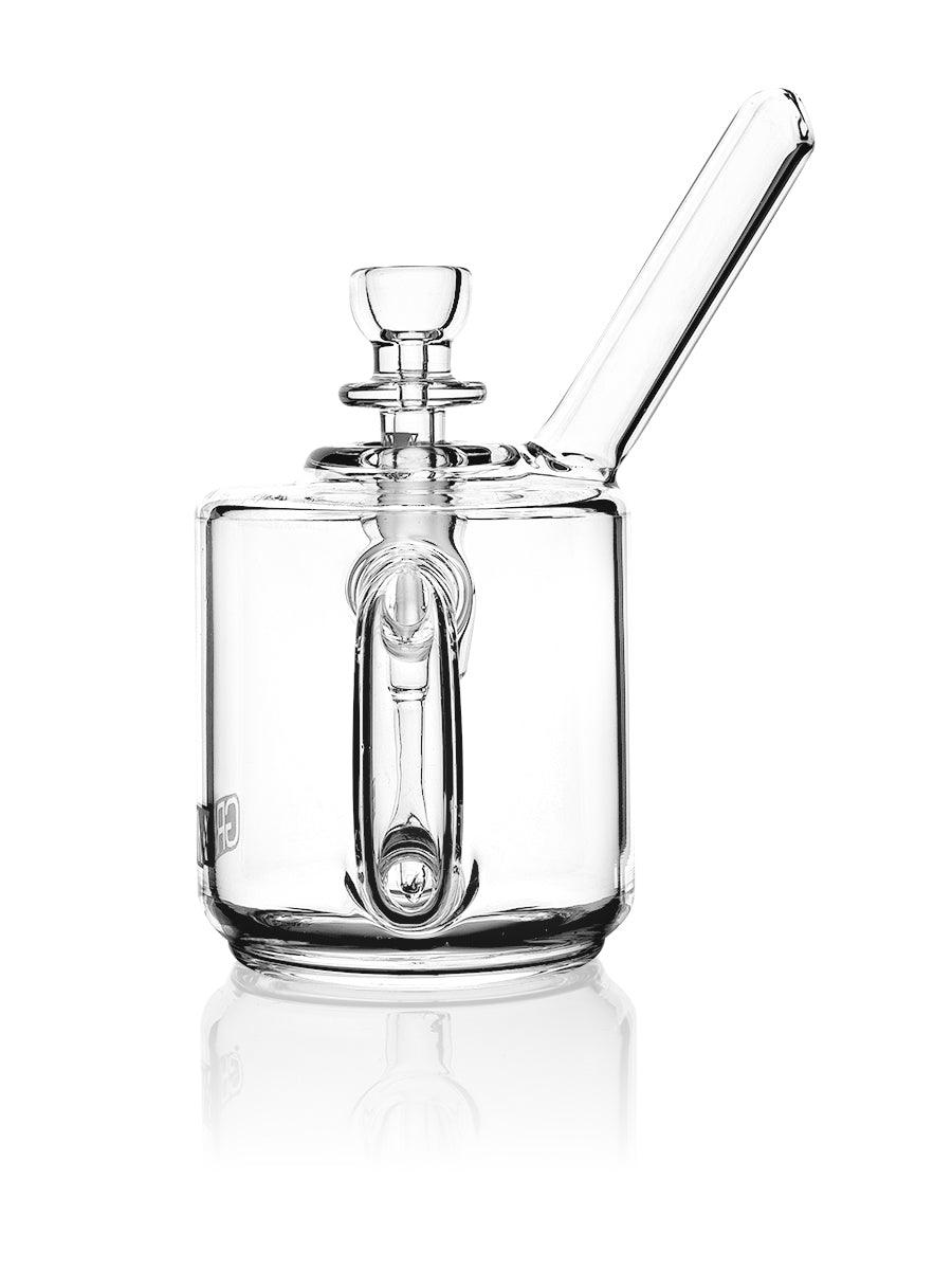 GRAV® Coffee Mug Pocket Bubbler - Clear Glass, Front View on White Background