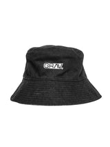 GRAV® Logo Reversible Bucket Hat in Black Cotton, Classic Keystone Design - Front View