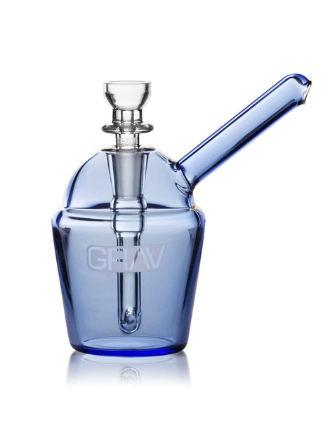 GRAV Slush Cup Pocket Bubbler in Blue - Front View on Seamless White Background