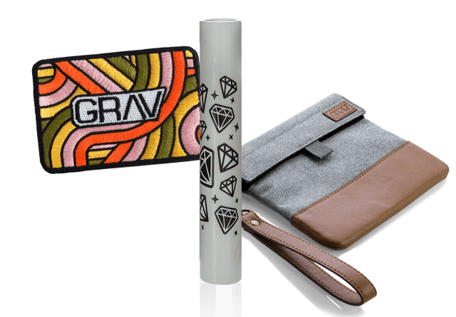 GRAV® SXSW Bundle 2023 featuring branded apparel and home goods on a white background