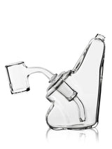 GRAV® Wedge Bubbler Rig - Clear with Sleek Design and Side Angle View