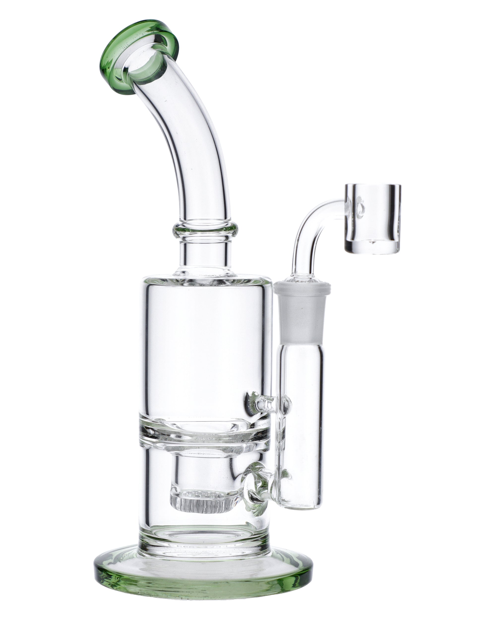 Glass Mini Rig Cluster Percolator with Curved Downstem