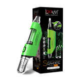Lookah Seahorse Pro Plus Vaporizer in Green with Quartz Coil, Box Displayed