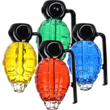 Grenade Glycerin Glass Hand Pipe | 3.75" | Assorted Colors | 4ct Bundle