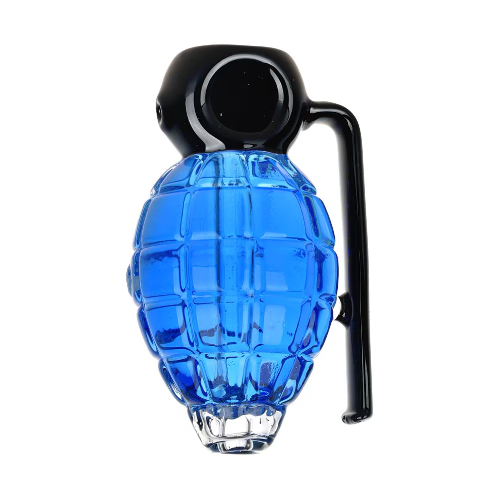 Grenade Glycerin Glass Hand Pipe | 3.75" | Assorted Colors | 4ct Bundle