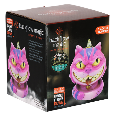 Grinning Cheshire Cat Backflow Incense Burner | 4.25" x 4.5"