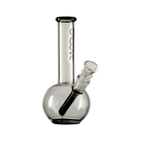 Groove 7" Round Borosilicate Glass Water Pipe for Dry Herbs, Front View on Black