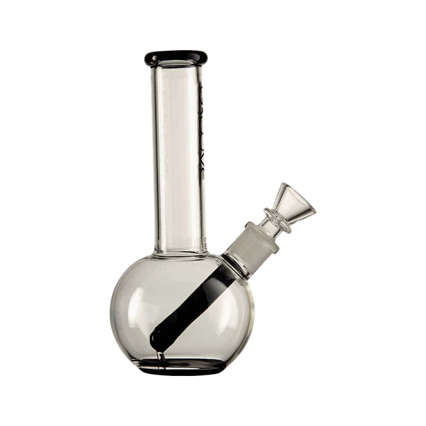 Groove 7" Round Water Pipe made of Borosilicate Glass with Bubble Design, Front View
