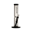 Groove Straight Tube Water Pipe in BlkClear variant, front view on white background