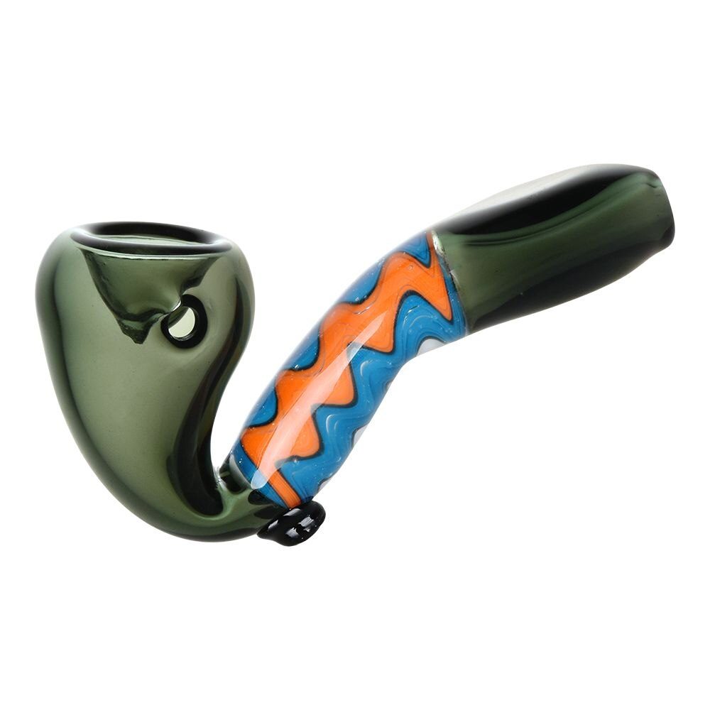 Groovy Waves Glass Sherlock Pipe | 4" | Colors Vary